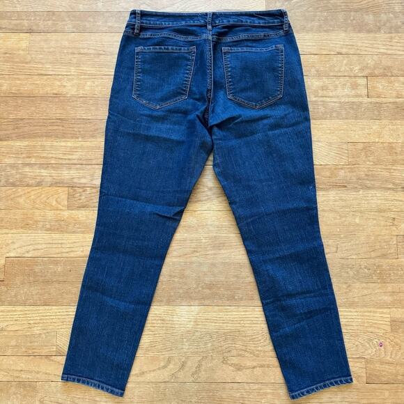 NWOT Loft dark wash low rise straight leg jeans pants size 10 b2 - Picture 5 of 5
